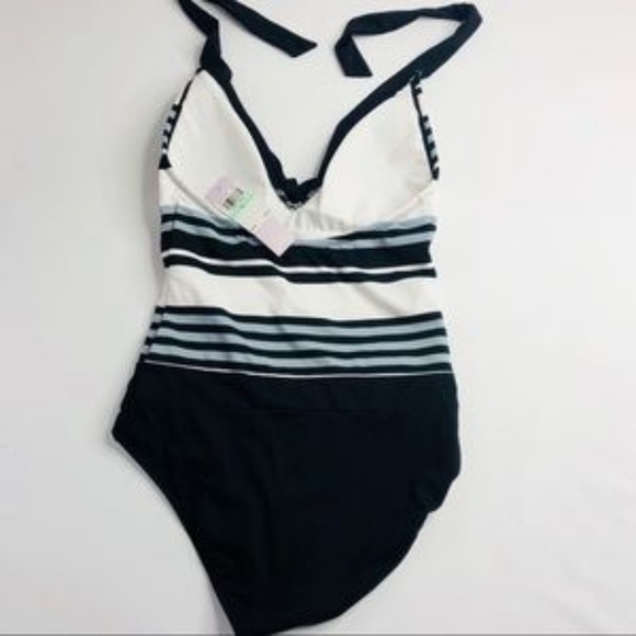 JAG Striped One Piece‎ Halter Swimsuit NEW - Picture 3 of 7